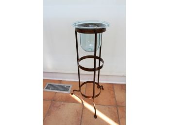 3-Tier Metal Holder With Glass Container