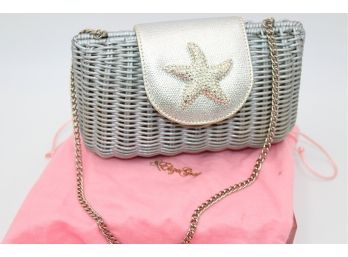 Gita Costa For Eliza Gray Wicker Handbag With Swarovski Starfish