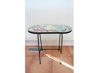 Metal Table With Whimsical Frogs