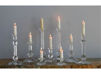Lot Of Crystal Candlesticks