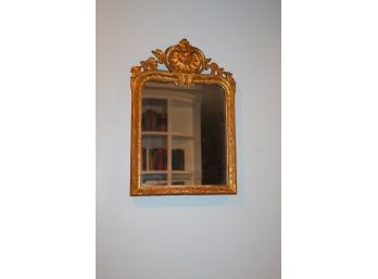 Beveled Antique Mirror With Shell