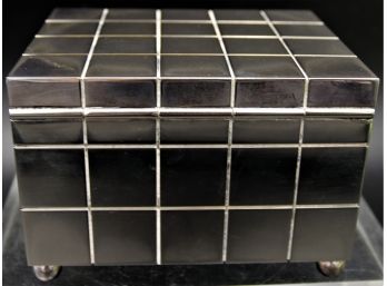 Swid Powell Silver Plated Checkerboard Box
