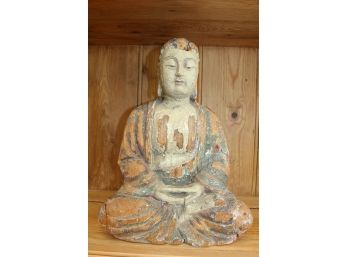 Carved Chinese Seated Buddha