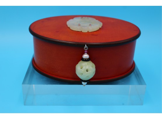 Red Leather Jeweled Box