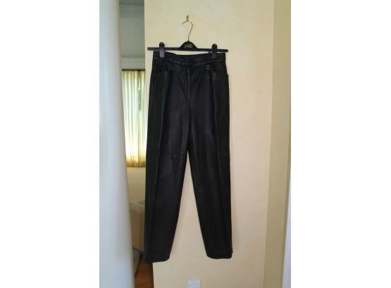 Bravarian Black Leather Pants