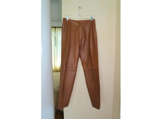 Cocoa Color Leather Pants