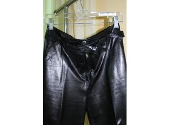 Italian Black Leather Pants