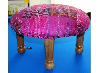 Footstool With Hand Stitching