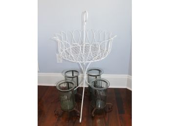 Outdoor Candle Holder/Planter Combo