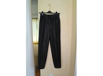 Bravarian Black Leather Pants