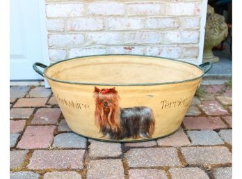 Yorkshire Terrier Hand Painted Bucket