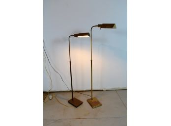 Pair Of Standing Brass Lamps