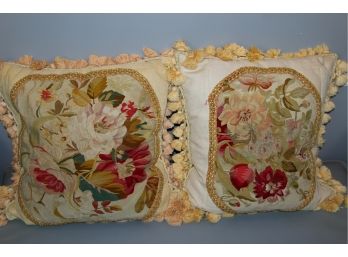 Pair Of Embroidered Pillows