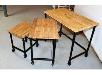 Set Of Industrial Look Nesting Tables