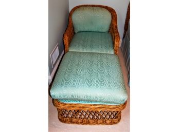 Wicker Chair & Ottoman