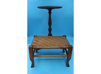 Small Footstool & Round Table