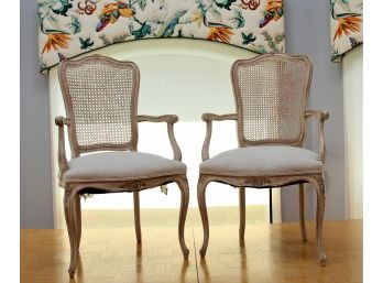 Pair Of Caned-Back Armchairs