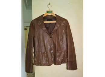 Giorgio Armani Brown Leather Jacket