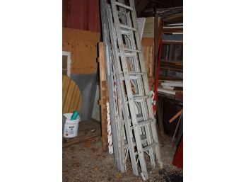 Lot Of Aluminum Ladders