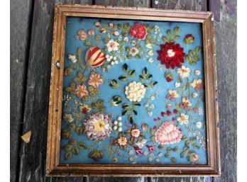 Antique Embroidered Flowers
