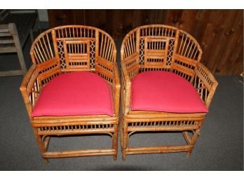 Pair Of Bamboo Style Chairs