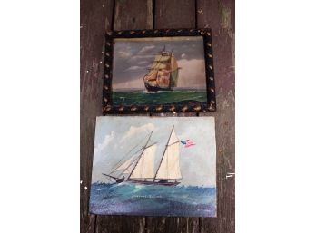 Sailboat Oil Paintings Signed