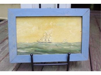 Framed Ship Painting