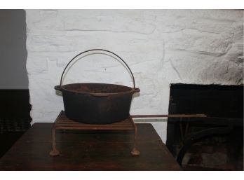 Antique Hand Forged Fireplace Trivet