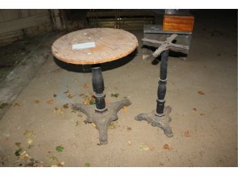2 Antique Cast Iron Table Bases