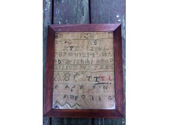 Antique Alphabet Sampler Embroidery