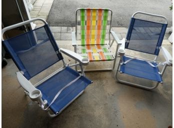 3 Beach Chairs