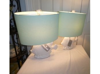 Pair Of Brand New Broyhill Fish Lamps