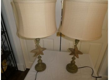 Pair Of Starfish Lamps