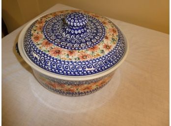 Beautiful Handmade And Hand-painted In Poland- Oven Proof Polish Pottery