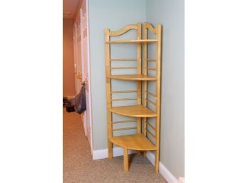 Wood Corner Shelf Unit