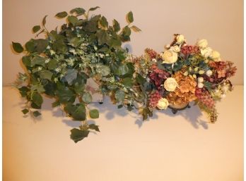 Decorative Faux Greens & Flowers