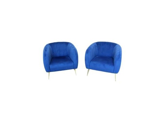 Pair Of Cobalt Blue Club Chairs