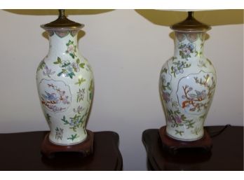 Pair Of Porcelain Lamps