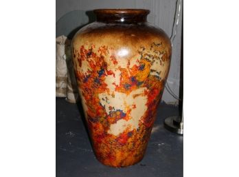 Handpainted Pottery Urn - Almost 3 Feet Tall!