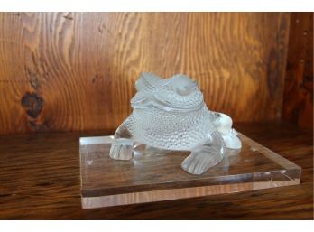 Lalique Crystal 'gregoire' Frog