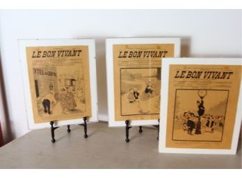 Framed 'Le Bon Vivant' Covers