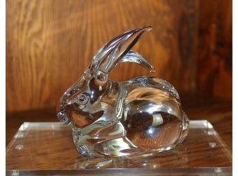 Vintage Daum France Crystal Rabbit