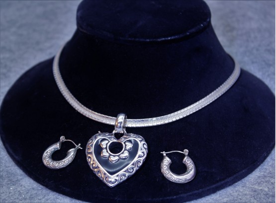 Sterling Necklace & Earrings