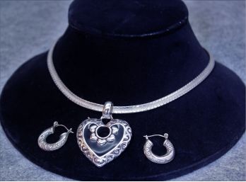 Sterling Necklace & Earrings