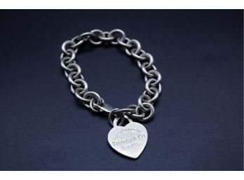 Tiffany Sterling Heart Charm Bracelet