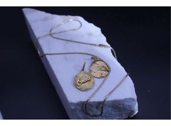 14K Gold Necklace With Charms
