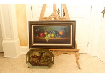 Fruit Oil Painting & Tray