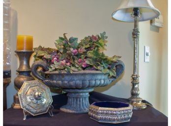 Lamp & Three Decorative Pieces