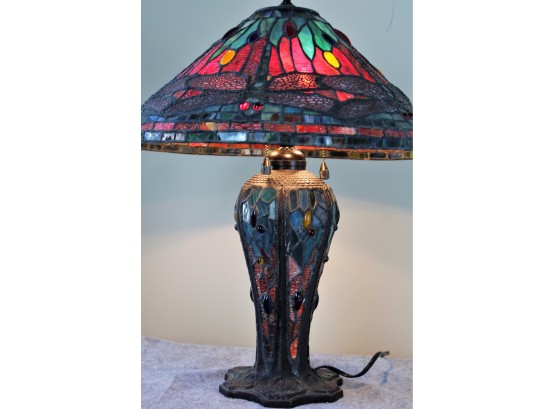 Vintage Stained Glass Lamp
