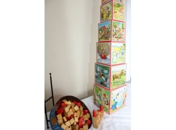 Vintage Wooden Children's Blocks